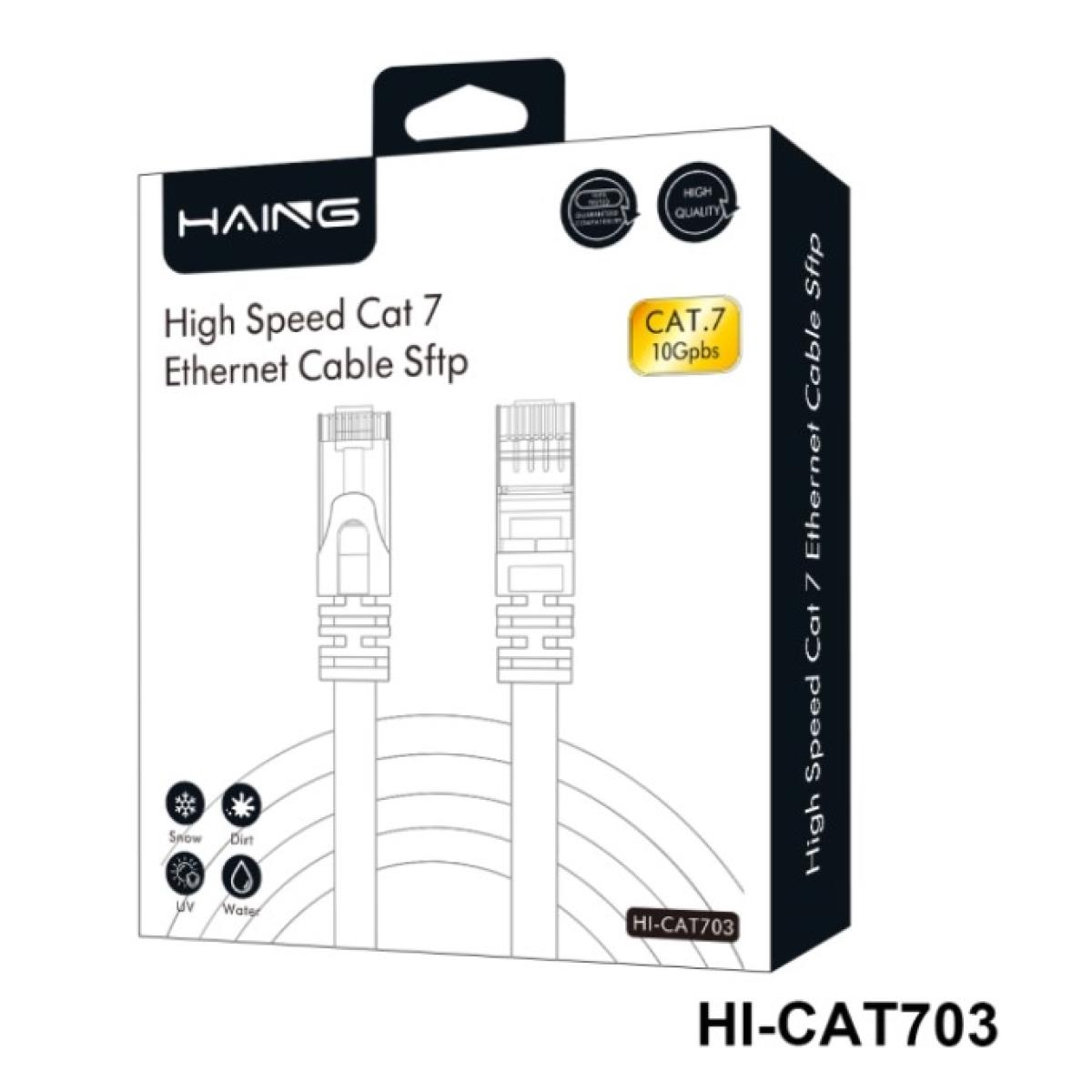 HAING HI-CAT703-5M High Speed 10 Gbps SFTP CAT7 Ethernet Cable 5M HAING HI-CAT703-5M High Speed 10 Gbps SFTP CAT7 Ethernet Cable 5M